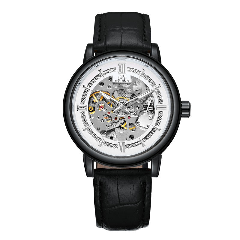 GESMART Men's New Skeleton Automatic Mechanical Watch European American Fashion