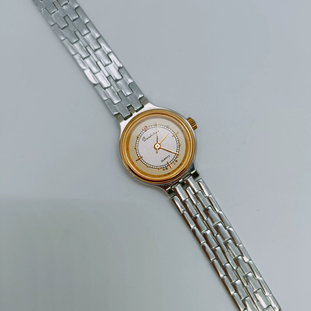 Baoshihua Two-Tone Vintage Ladies Quartz Watch 90s NOS No.2 Factory