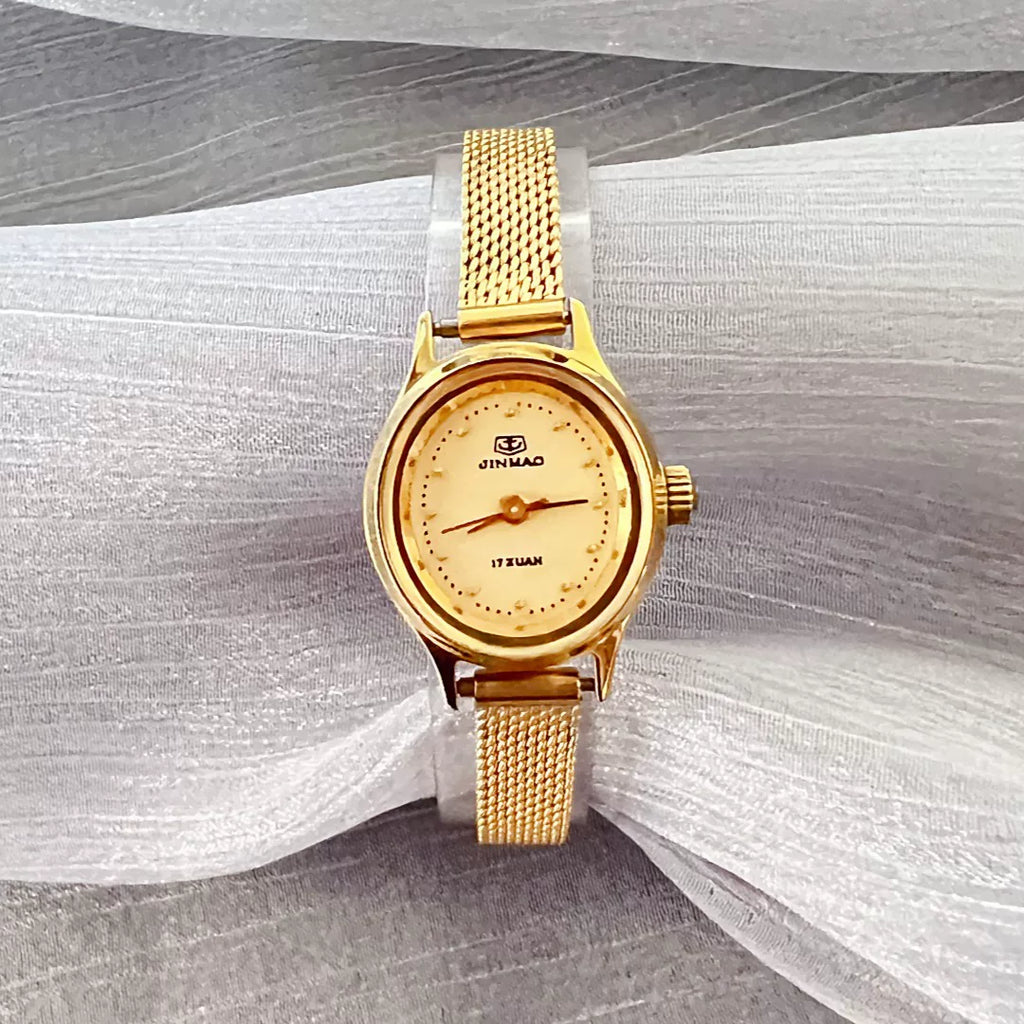 Golden Anchor Ladies Manual Wind Mechanical Watch Vintage 90s Student NOS