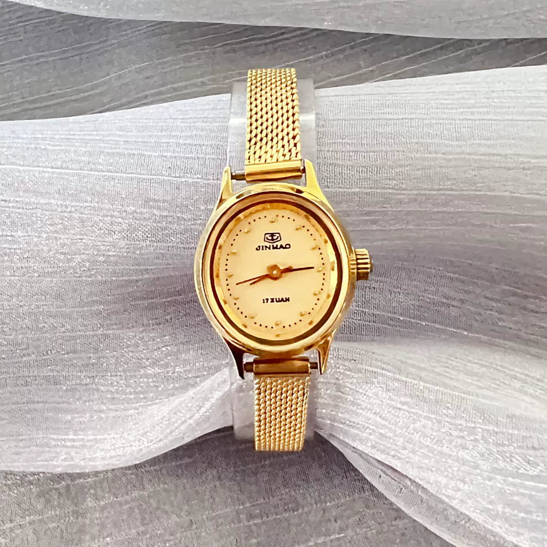 Golden Anchor Ladies Manual Wind Mechanical Watch Vintage 90s Student NOS