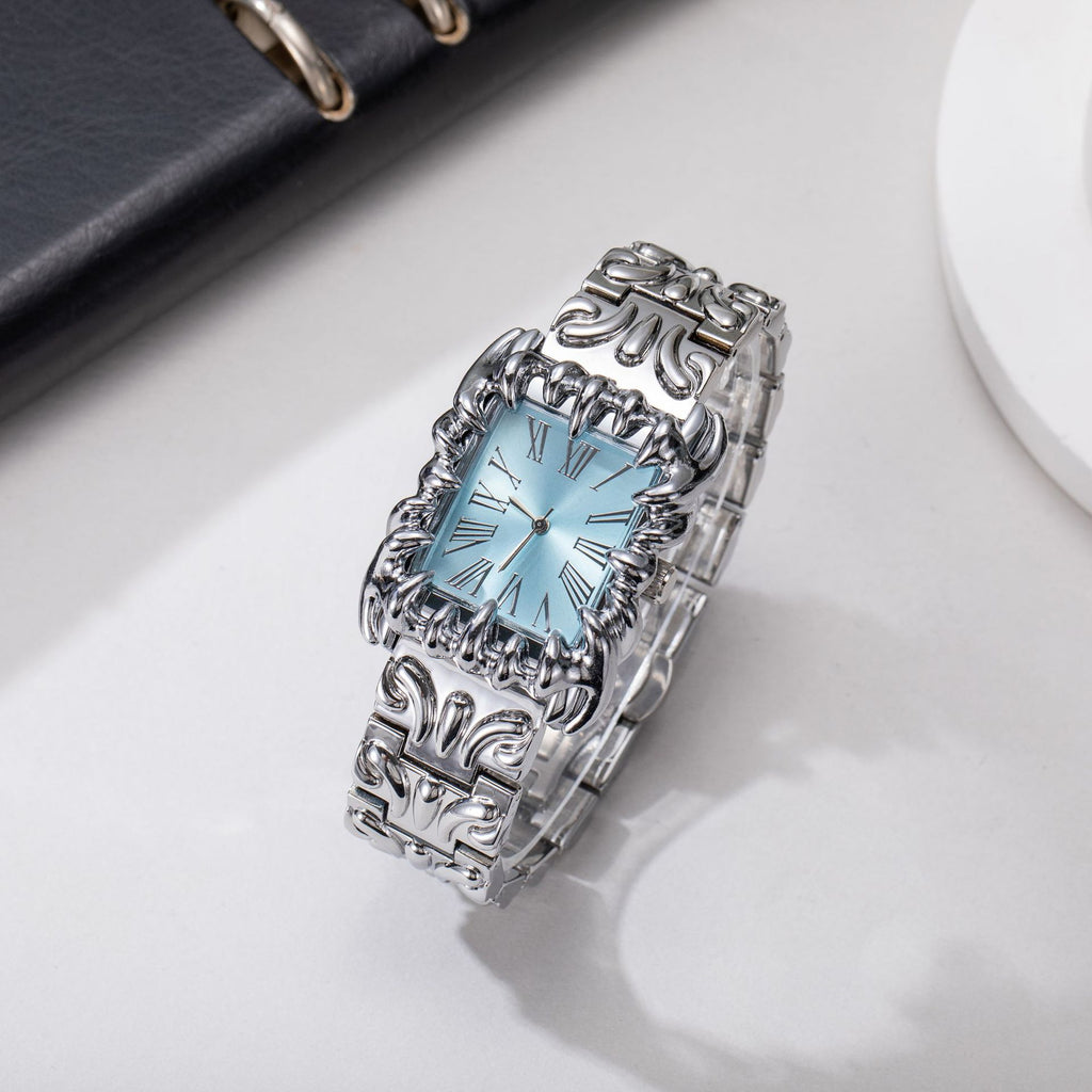 Men's Irregular Square Claw Y2K Retro Relief Watch