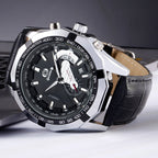 GESMART Men's Automatic Mechanical Watch Single Date Skeleton Exhibition Case Back Business