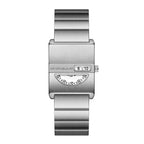 GESMART 2026 New Square Men's Watch No Hands Creative Minimalist Retro Calendar Steel Band Wristwatch