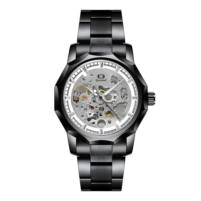 GESMART Men's High End Automatic Mechanical Watch Polygon Shape Dial Fashion Wristwatch