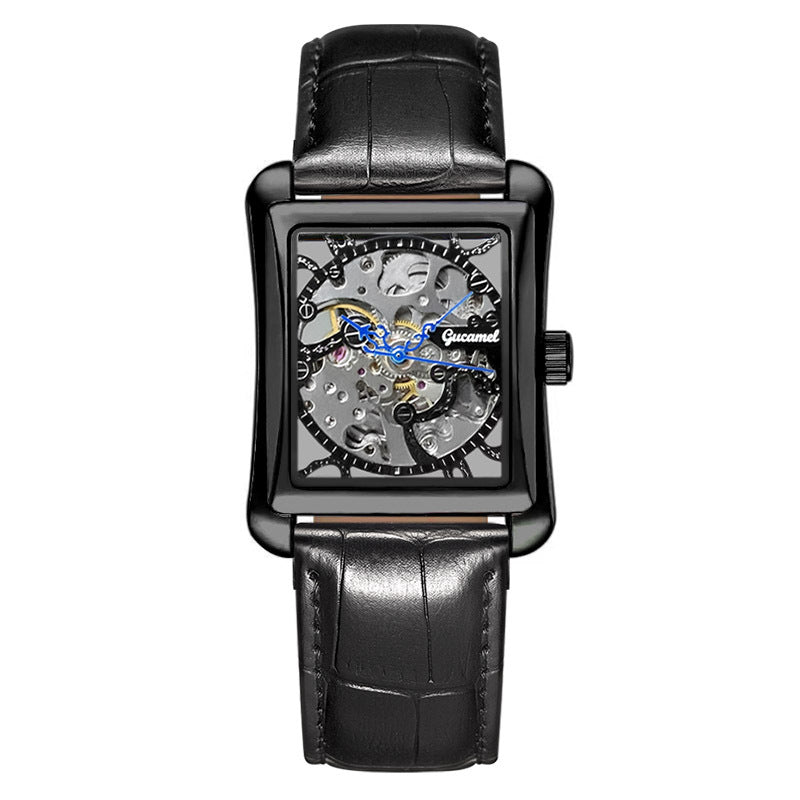 GESMART Men's Square Automatic Mechanical Watch Business Self Winding Wristwatch