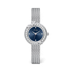 GESMART Women's French Floral Rhinestone Quartz Watch Leather Band Diamond Studded Commuter Ladies Wristwatch