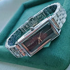 Ladies Rectangular Vintage Watch Minimalist Design Birthday Gift Student