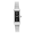 Women's Minimalist Bar-Marker Small Dial Quartz Watch with Steel Bracelet