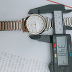 Baoshihua Quartz Watch Silver Baton Indices Large Small Vintage NOS