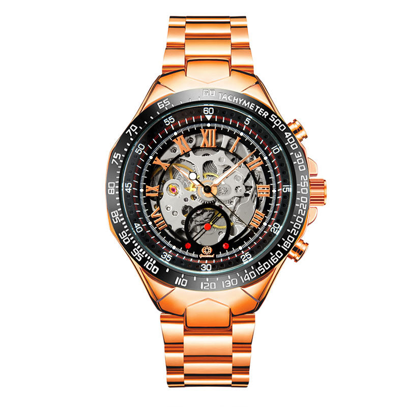 GESMART Men's Skeleton Automatic Mechanical Watch Fashion Business Wristwatch