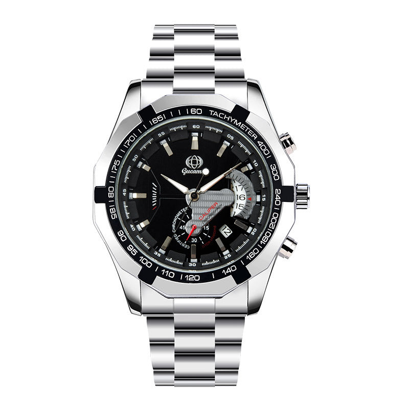 GESMART Men's Automatic Mechanical Watch Single Date Skeleton Exhibition Case Back Business