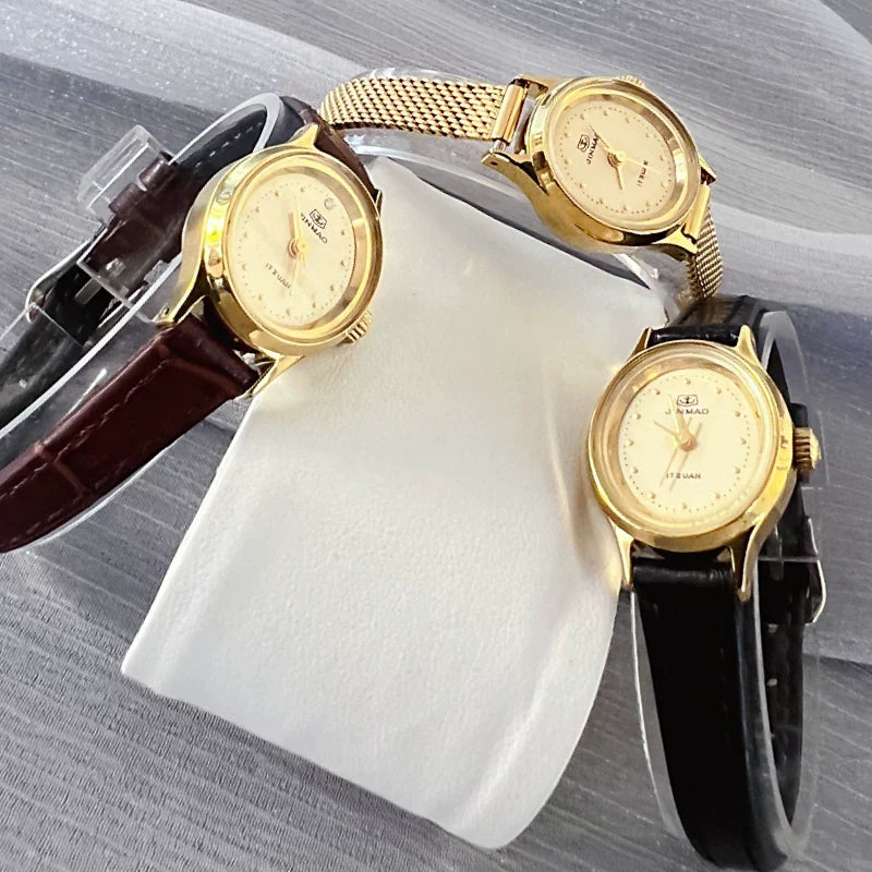 Golden Anchor Ladies Manual Wind Mechanical Watch Vintage 90s Student NOS