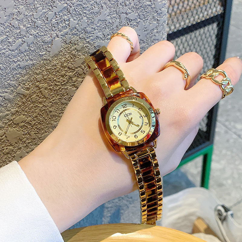 Women's Amber-Tone Vintage Quartz Watch