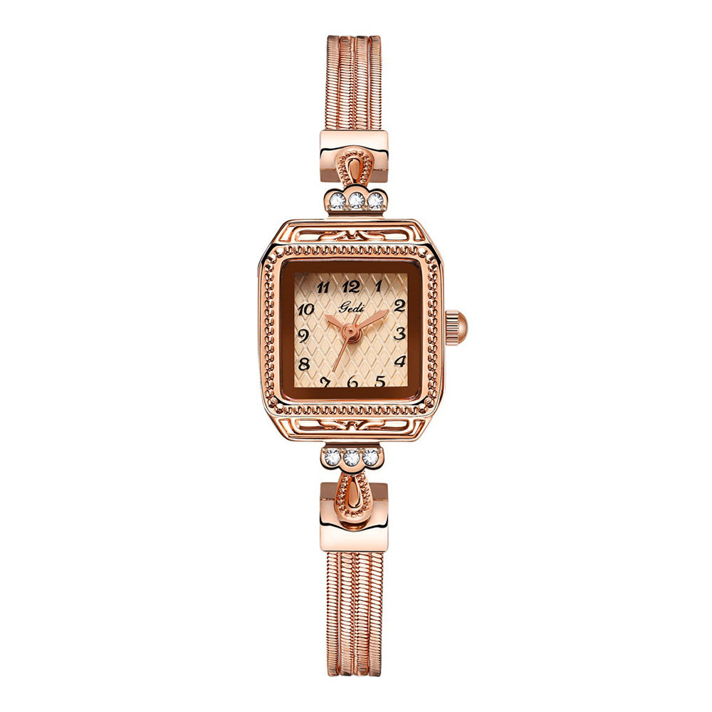 GESMART 2024 New Women's Bracelet Quartz Watch Retro Elegant Minimalist Luxury Style Ladies Wristwatch