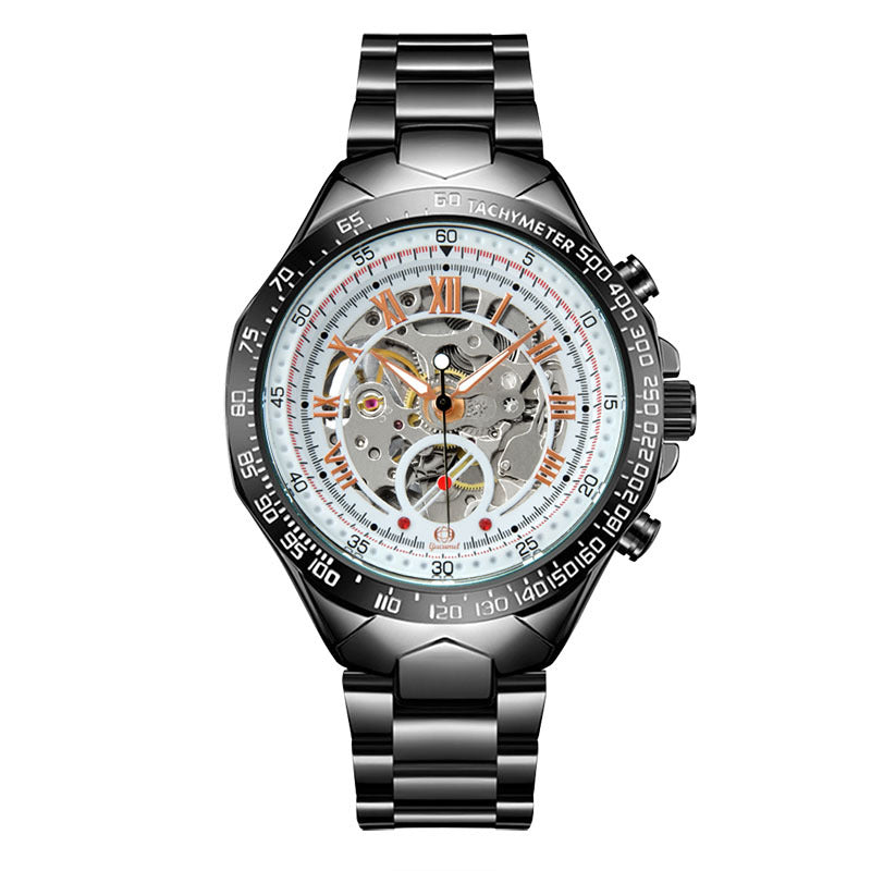 GESMART Men's Skeleton Automatic Mechanical Watch Fashion Business Wristwatch