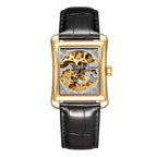 GESMART Men's Square Automatic Mechanical Watch Business Self Winding Wristwatch