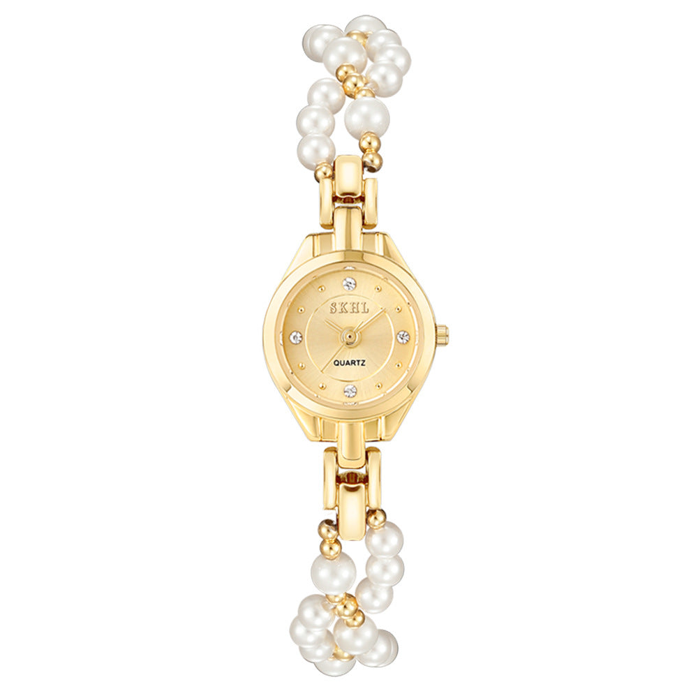 Women's Pearl Chain Bracelet Watch