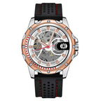GESMART Men's Skeleton Automatic Mechanical Watch Silicone Band Sports Fashion