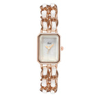 Women's Green Square Watch with Mesh Bracelet