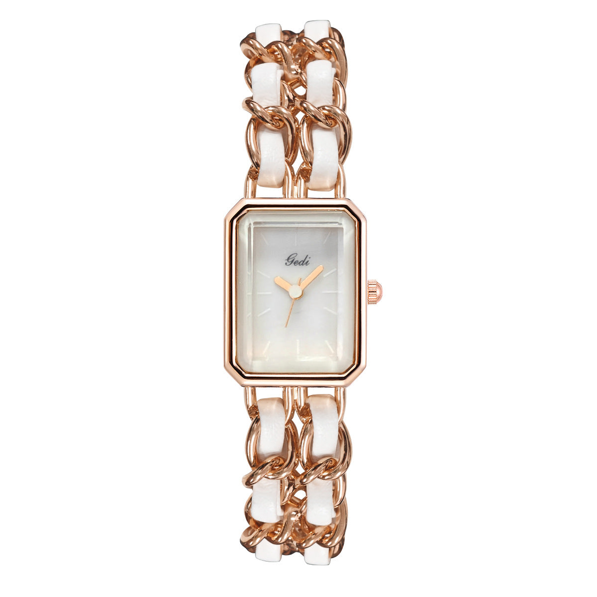Women's Green Square Watch with Mesh Bracelet