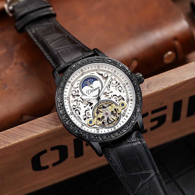 GESMART Men's Tourbillon Automatic Mechanical Watch Water Resistant Luminous