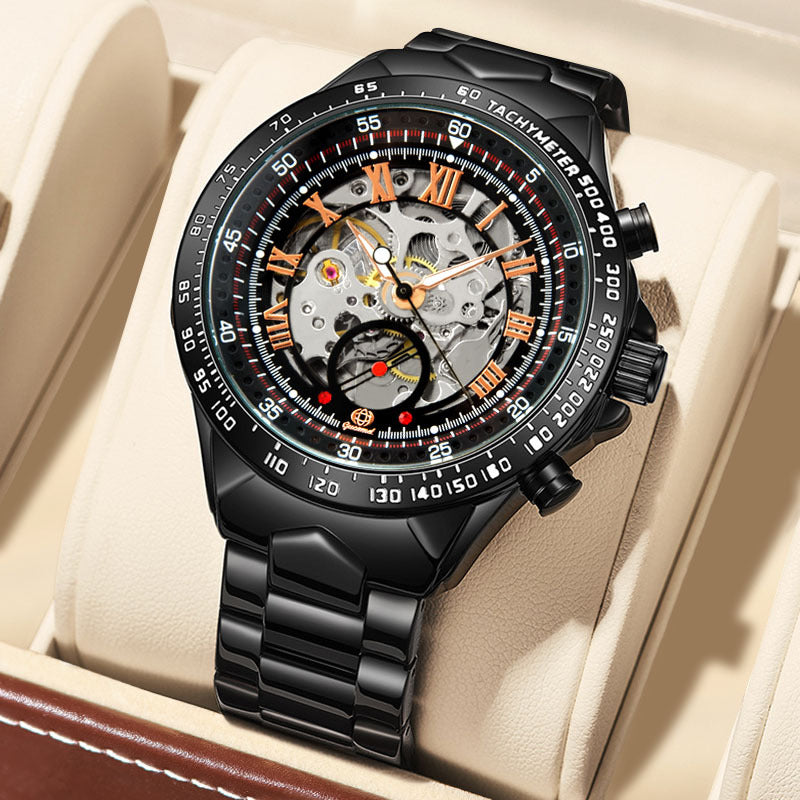 GESMART Men's Skeleton Automatic Mechanical Watch Fashion Business Wristwatch