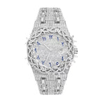 Men's Full-Rhinestone Hip-Hop Large-Dial Waterproof Watch