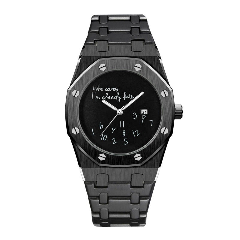 Men's Minimalist Quartz Watch with Steel Band