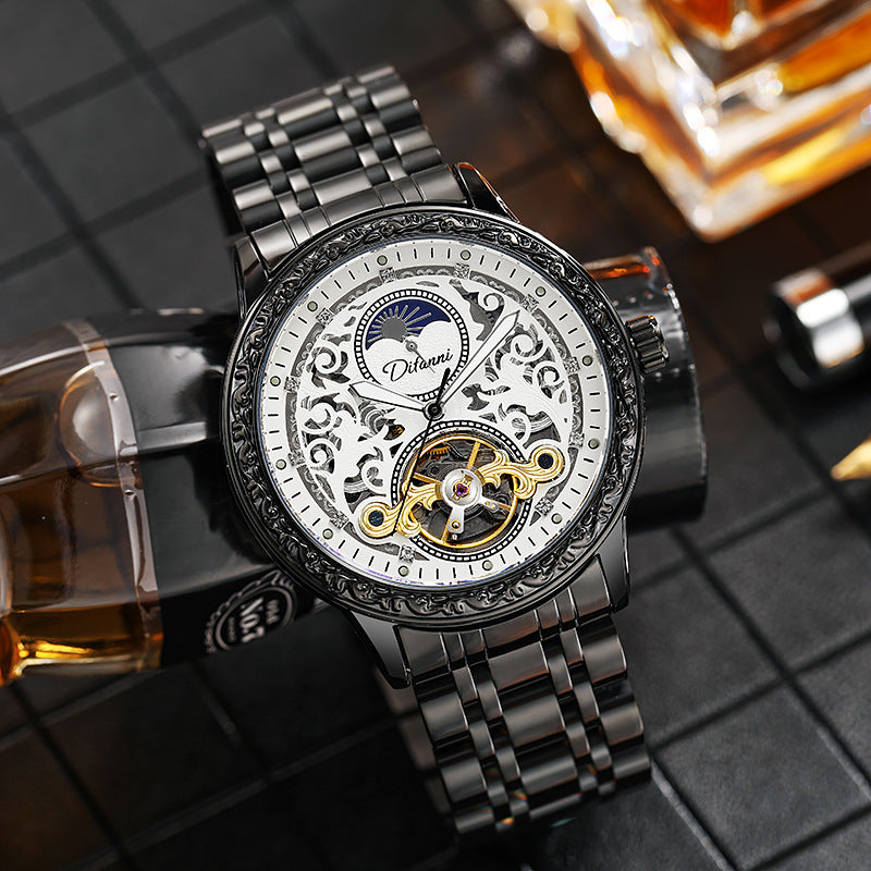 GESMART Men's Tourbillon Automatic Mechanical Watch Water Resistant Luminous