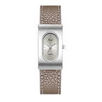 GESMART Women's Retro Square Oval Quartz Watch Leather Band Niche Minimalist Commuter