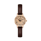GESMART 2023 New Ladies Vintage Roman Numeral Dial Leather Band Small Watch Retro Women's Quartz Wristwatch