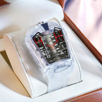Men's Transparent-Case Silicone Sport Quartz Watch