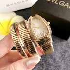 GESMART Women's Serpent Snake Design Quartz Watch Retro Fashion Trendy Ladies Wristwatch