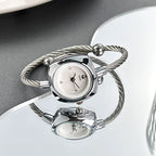 Women's Minimalist Swan Woven-Metal Bangle Quartz Watch