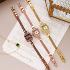 GESMART 2024 New Women's Bracelet Quartz Watch Retro Elegant Minimalist Luxury Style Ladies Wristwatch