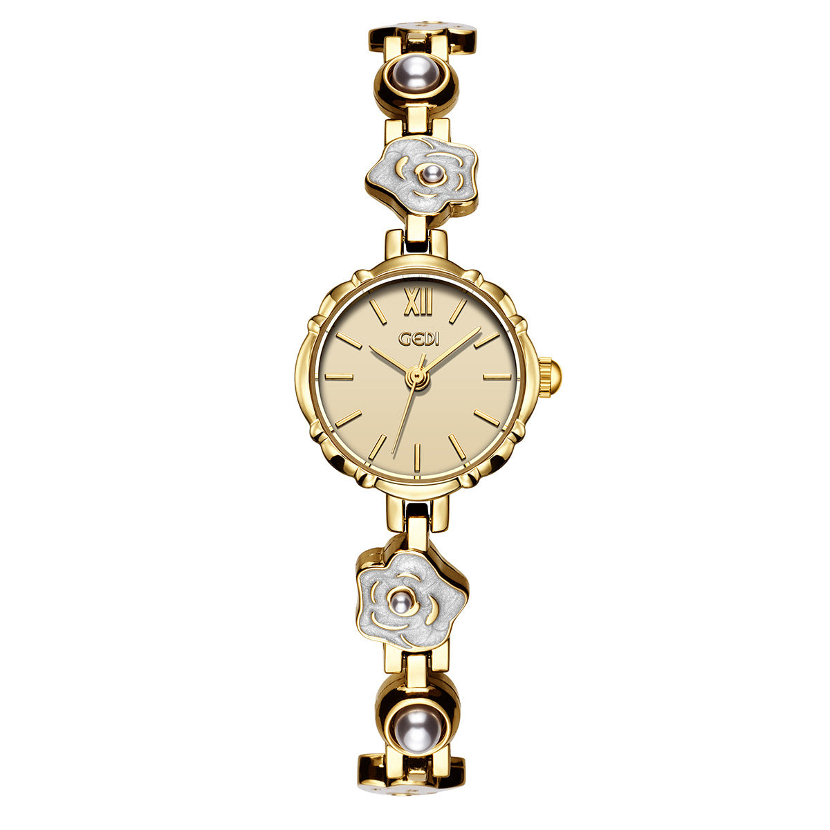 Women's Vintage Camellia Bracelet Quartz Watch