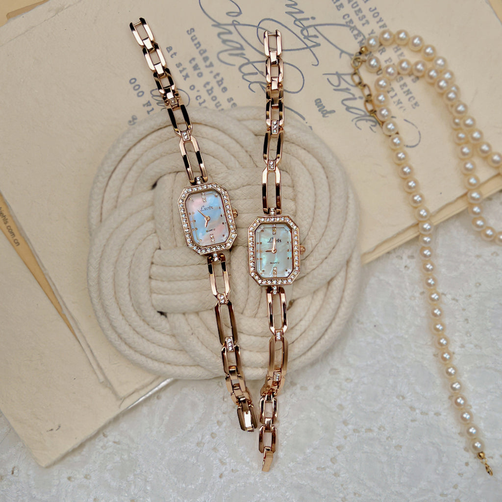 GESMART Women's New Square Bracelet Watch Diamond Studded Fashion Premium Design Ladies Wristwatch