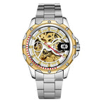 GESMART Men's Skeleton Automatic Mechanical Watch Silicone Band Sports Fashion