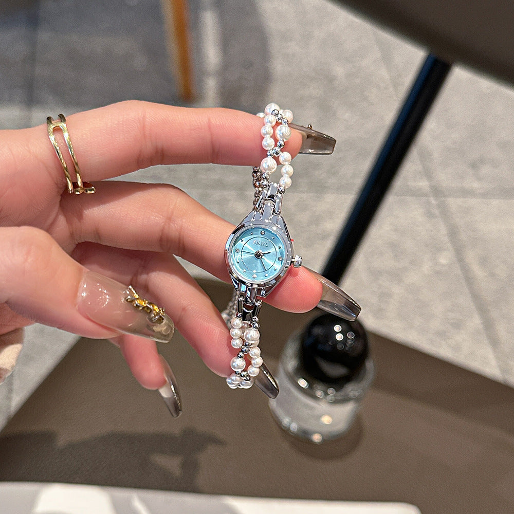 Women's Pearl Chain Bracelet Watch