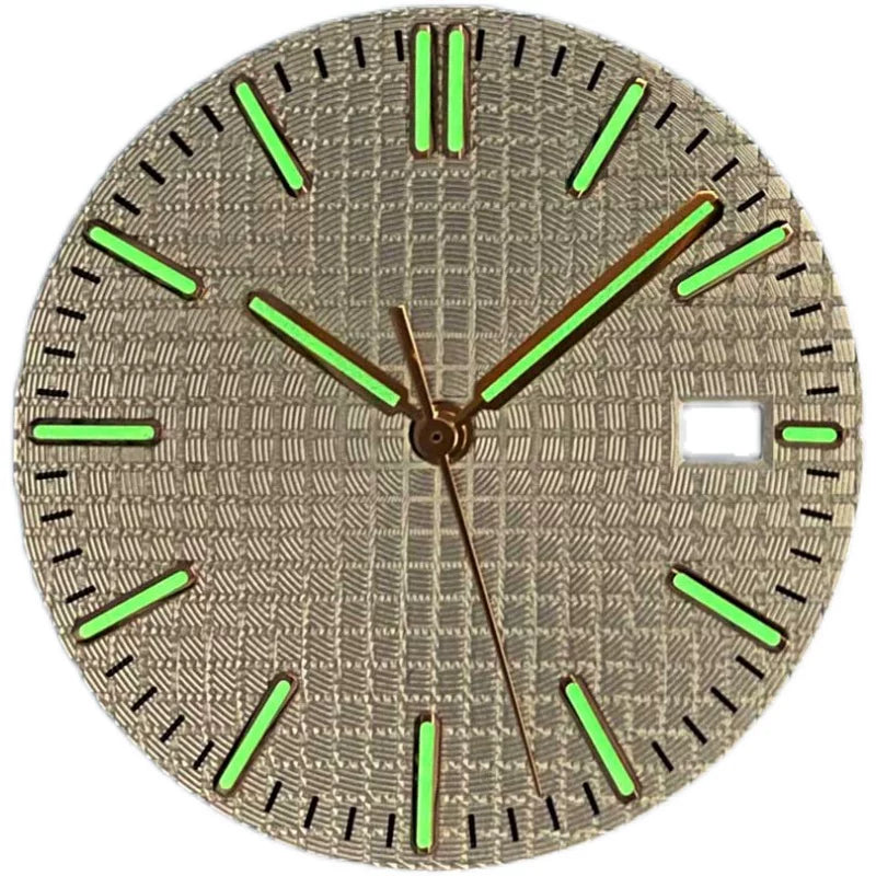 Men's 41mm Mechanical Watch NH35 Movement Sapphire Crystal Steel Case Green Lume