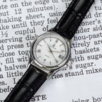 Chunlei Ladies Mechanical Watch Date Leather Strap Steel Minimalist Student