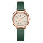 GESMART Women's Small Square Quartz Watch Leather Band Minimalist Elegant Ladies Wristwatch