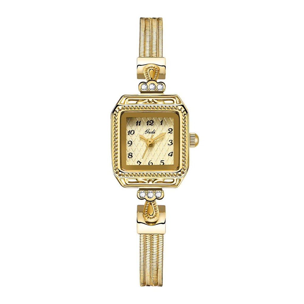 GESMART 2024 New Women's Bracelet Quartz Watch Retro Elegant Minimalist Luxury Style Ladies Wristwatch