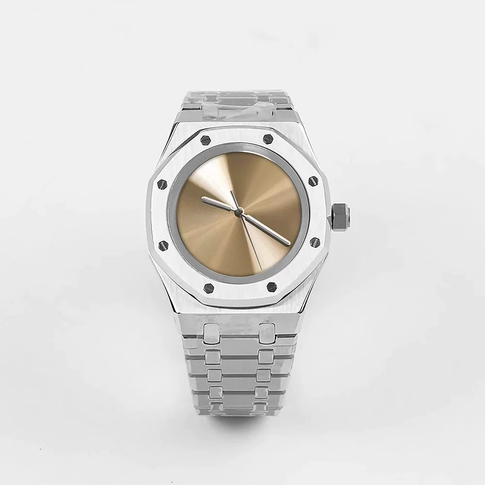 No Logo Men's 41mm Mechanical Watch Stainless Steel Case NH35/36 Movement