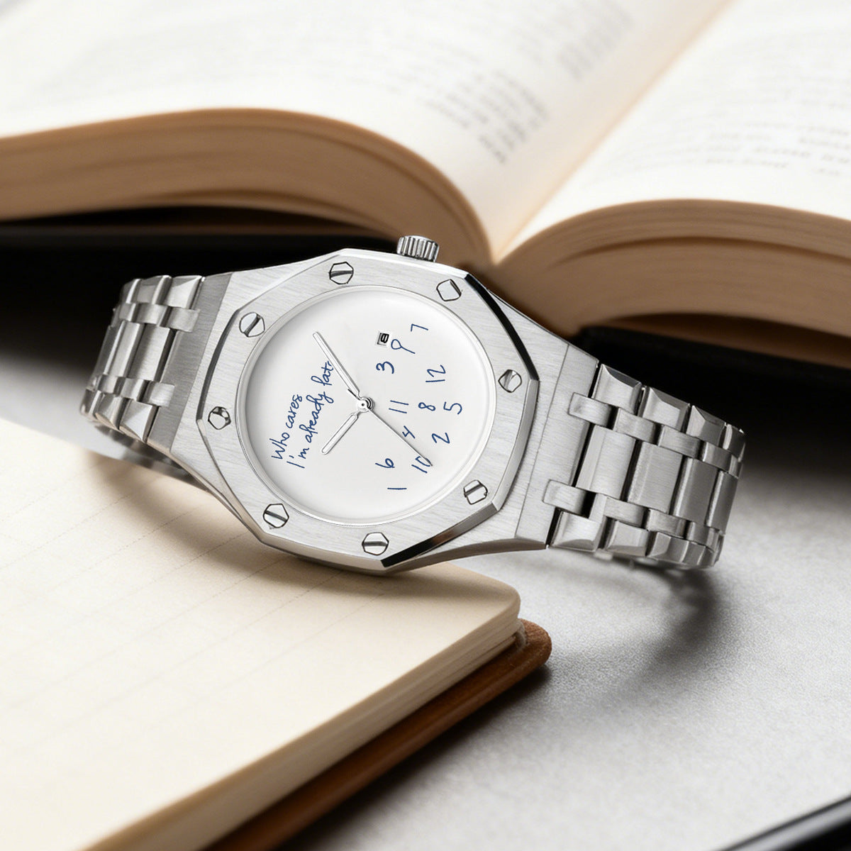 Men's Minimalist Quartz Watch with Steel Band