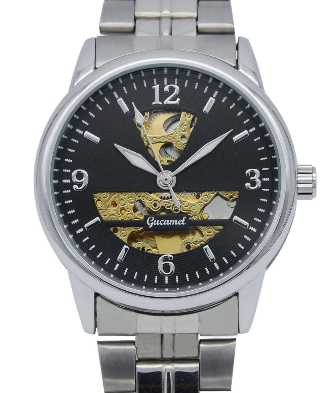 GESMART Men's Skeleton Automatic Mechanical Watch Exhibition Case Back Fashion