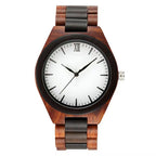Unisex Large-Dial Vintage Wood Couple Quartz Watch
