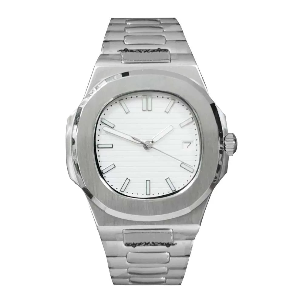 Men's Nautilus Style Automatic Watch Steel Case Bracelet NH35A