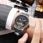 GESMART Men's Tourbillon Automatic Mechanical Watch Water Resistant Luminous