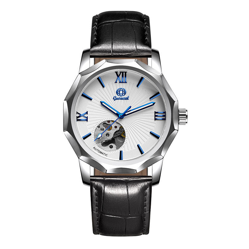 GESMART Men's Polygon Shape Dial Automatic Mechanical Watch European American Fashion